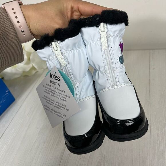 Totes Toddler Girl Waterproof Winter Boots size 6 - Picture 6 of 8